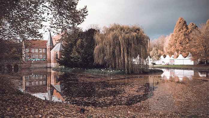 Die Burg Hülshoff auf der Winterträume Havixbeck