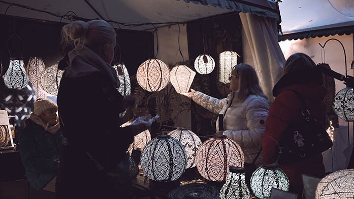 Lumiz Solar Lampions auf der Winterträume Havixbeck