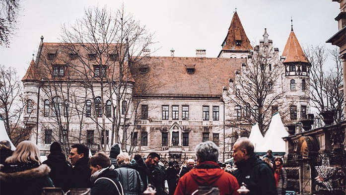 Graf von Faber-Castell'sches Schloss auf der Winterträume Stein