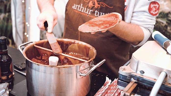 Niederländische Syrupwaffeln auf der Winterträume Stein