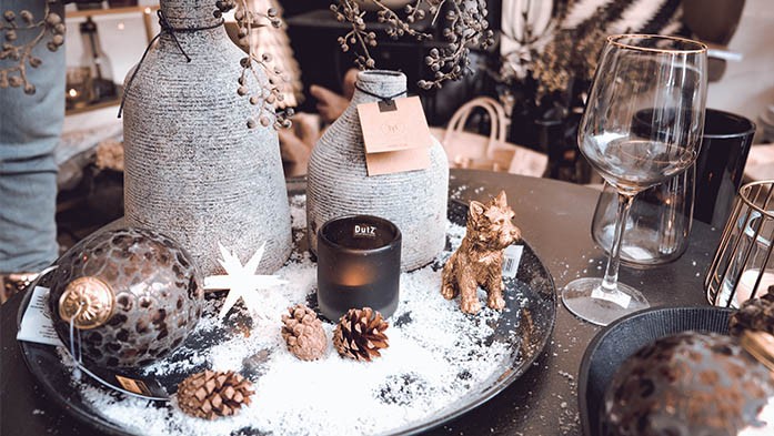 Weihnachtsdeko auf der Winterträume Stein